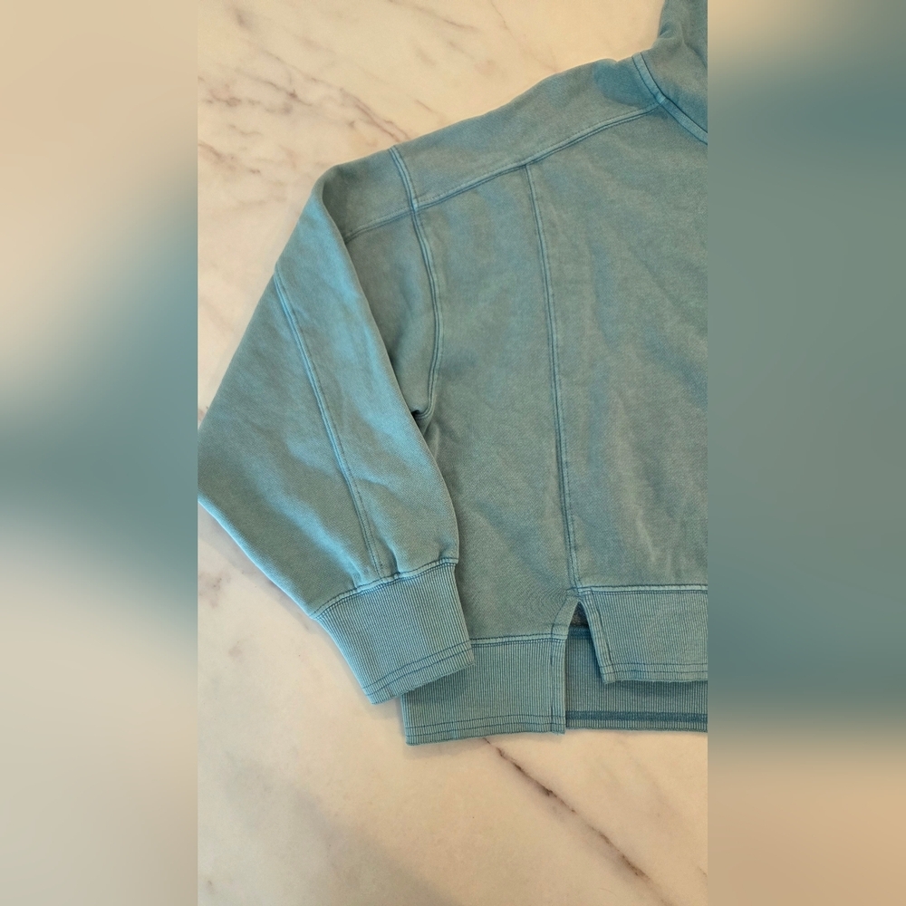 Free People Intercept 1/2 Zip Hoodie Fleece Lined‎ NWT sweatshirt - Picture 7 of 11